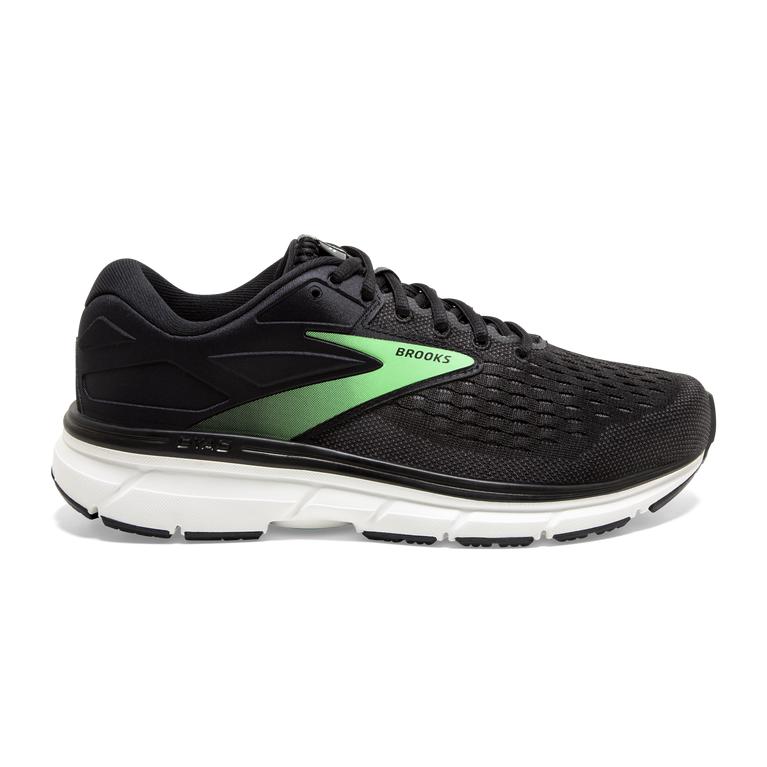 Brooks Dyad 11 Women's Road Running Shoes - Black/Ebony/grey Charcoal/Green (85603-SHRE)